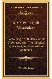 A Malay-English Vocabulary