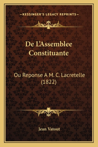 De L'Assemblee Constituante