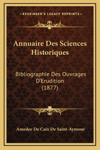 Annuaire Des Sciences Historiques