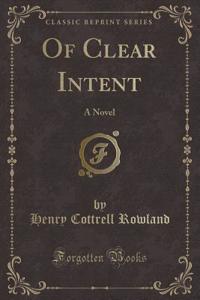 Of Clear Intent