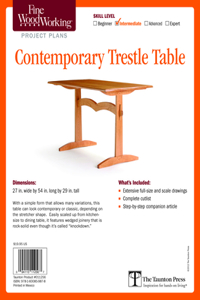 Fine Woodworking's Contemporary Trestle Table Plan