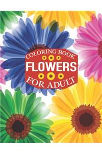 flowers coloring book For adult