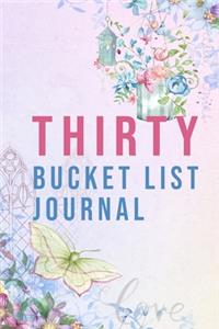 Thirty Bucket List Journal