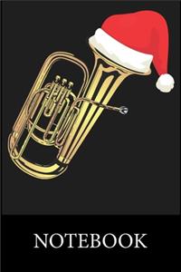 Trumpet Santa Christmas Notebook