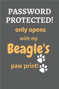 Password Protected! only opens with my Beagle's paw print!
