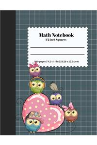 Math Notebook 1/2 Inch Squares