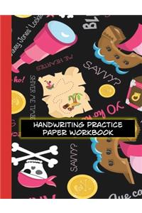 Handwriting Practice Paper Workbook