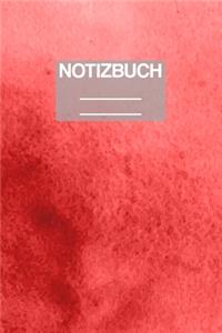 Notizbuch A5 Muster Rot Wasserfarben