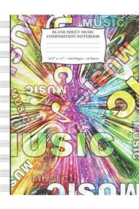 Blank Sheet Music Composition Notebook. 8.5