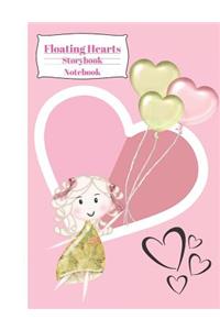 Floating Hearts Storybook Notebook