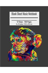 Blank Sheet Music Notebook