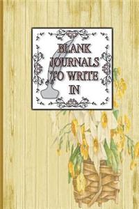 Blank Journals To Write In