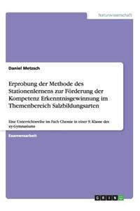Erprobung der Methode des Stationenlernens zur Förderung der Kompetenz Erkenntnisgewinnung im Themenbereich Salzbildungsarten