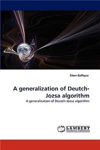 generalization of Deutch-Jozsa algorithm