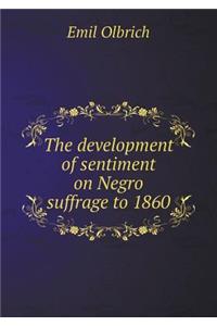 The Development of Sentiment on Negro Suffrage to 1860