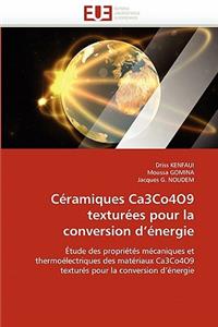 Céramiques Ca3co4o9 Texturées Pour La Conversion D Énergie
