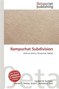 Rampurhat Subdivision