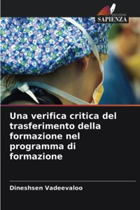 verifica critica del trasferimento della formazione nel programma di formazione