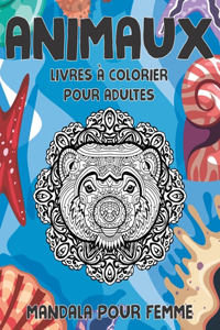 Livres à colorier pour adultes - Mandala pour femme - Animaux