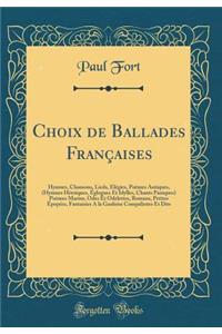 Choix de Ballades Françaises
