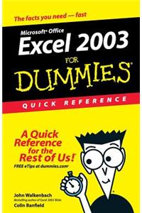 Excel 2003 for Dummies Quick Reference