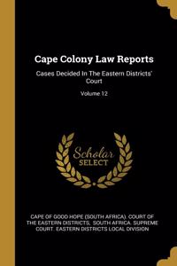 Cape Colony Law Reports