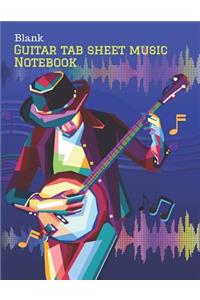 Blank Guitar tab sheet music notebook