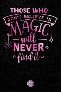 Those Who Don't Believe in Magic Will Never Find It