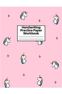 Handwriting Practice Paper Workbook