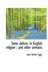 Some Defects in English Religion