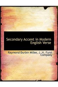 Secondary Accent in Modern English Verse