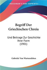 Begriff Der Griechischen Chreia