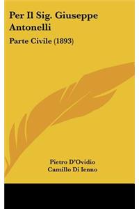 Per Il Sig. Giuseppe Antonelli
