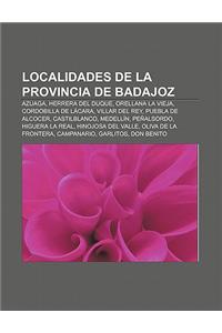 Localidades de La Provincia de Badajoz