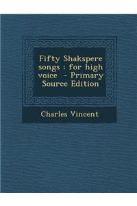 Fifty Shakspere Songs
