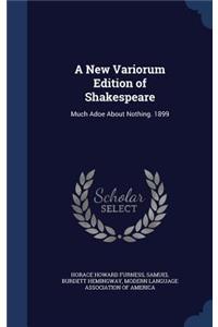 A New Variorum Edition of Shakespeare