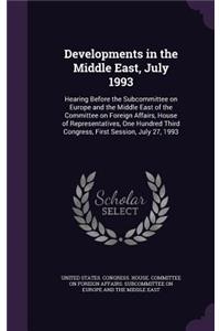 Developments in the Middle East, July 1993