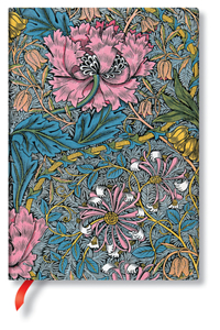 Morris Pink Honeysuckle (William Morris) Midi Lined Hardcover Journal
