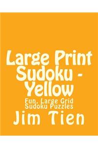 Large Print Sudoku - Yellow