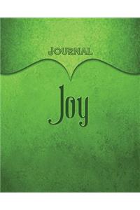 Joy Journal: Green 8x10 128 Page Lined Journal Notebook Diary (Volume 1)