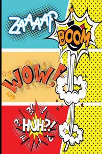 Comic Book for Kids: Large Print 8.5 by 11 Over 100 Page - Blank Comic Book 6 Panel Stagger Jagged - Drawing Your Own Comic Book Journal No