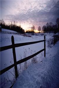 Journal Snowy Winter Fence