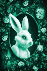 Alice in Wonderland Modern Journal - Outwards White Rabbit (Green): 100 page 6" x 9" Ruled Notebook: Inspirational Journal, Blank Notebook, Blank Journal, Lined Notebook, Blank Diary