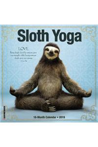 Sloth Yoga Mini 2019 Wall Calendar