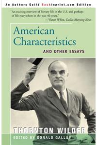 American Characteristics and Other Essays