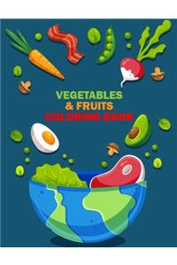 Vegetables & Fruits Coloring Book