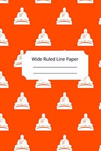 Buddhist Art Inspirational, Motivational and Spiritual Theme Wide Ruled Line Paper