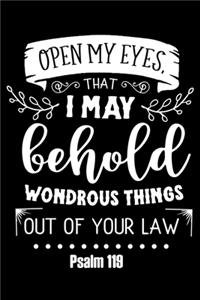 Open my eyes, that i way behold wondrous things out of your law