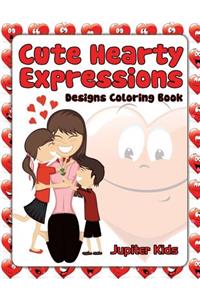 Cute Hearty Expressions: Designs Coloring Book