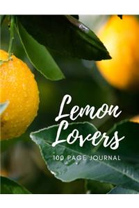 Lemon Lovers 100 page Journal